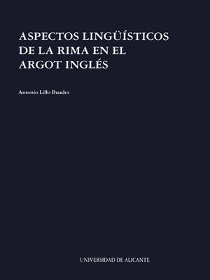 cover image of Aspectos lingüísticos de la rima en el argot inglés